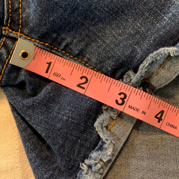 Distressed Mid Rise Jean Shorts - Picture 8 of 9